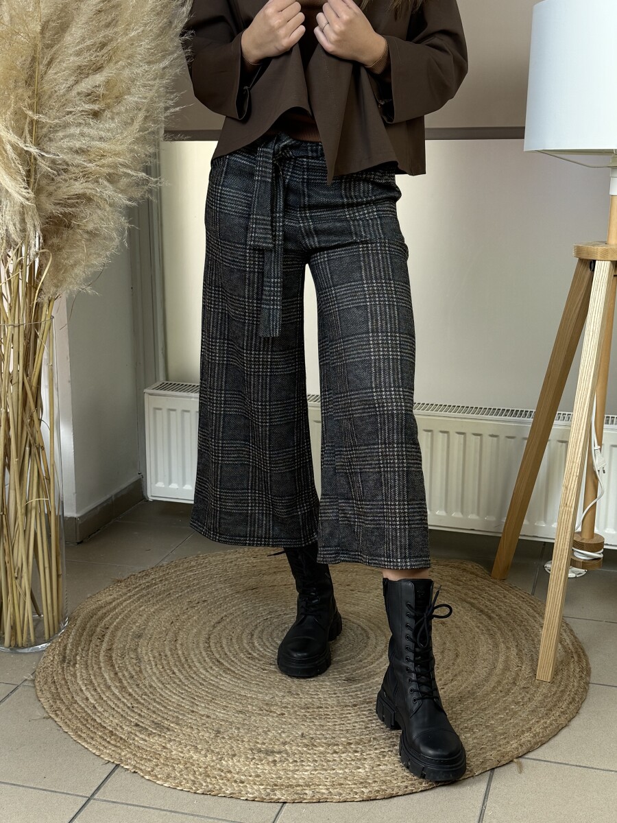 Kockás nadrág - szürke - Kép 11