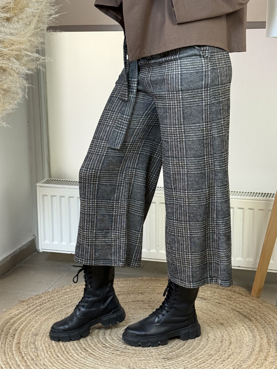 Kockás nadrág - szürke - Kép 14