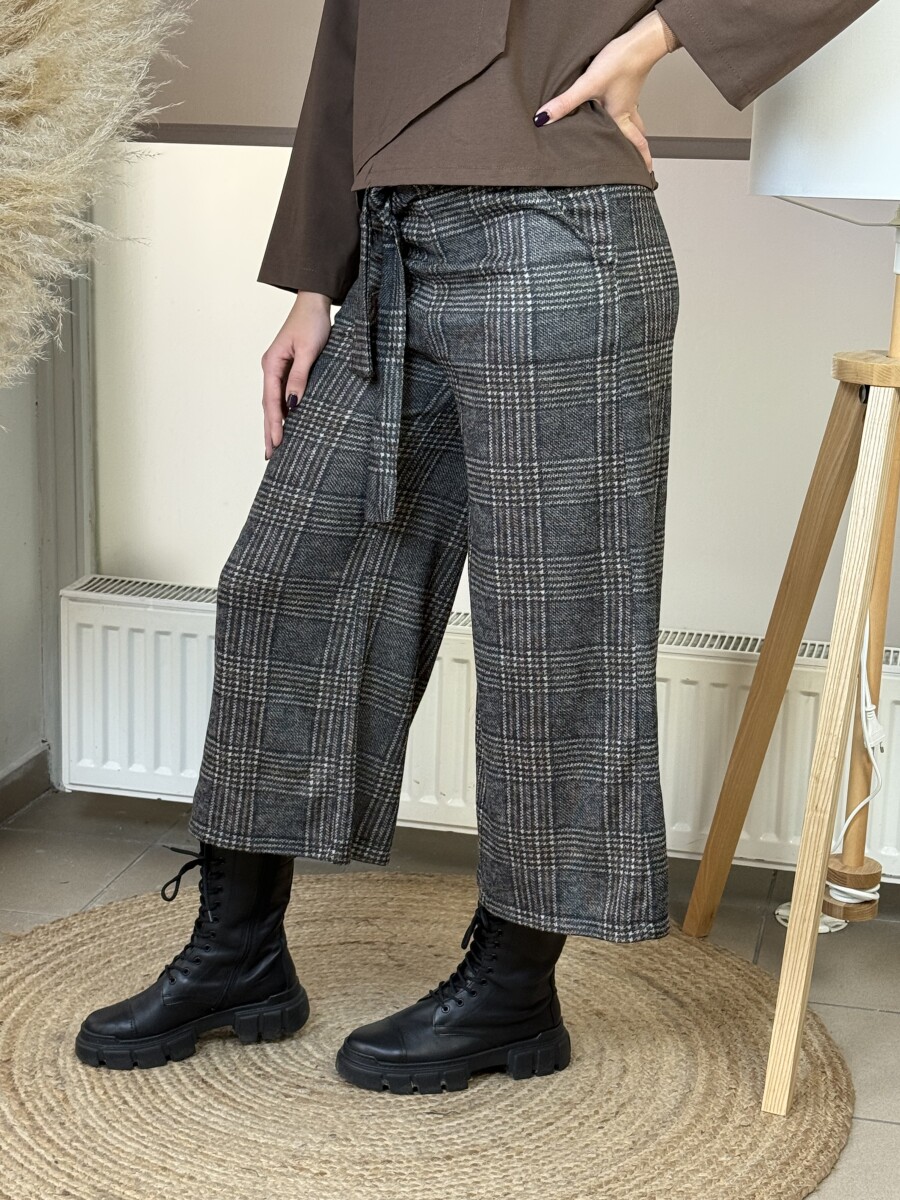 Kockás nadrág - szürke - Kép 8