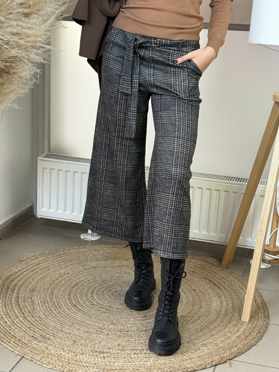 Kockás nadrág - szürke - Kép 16