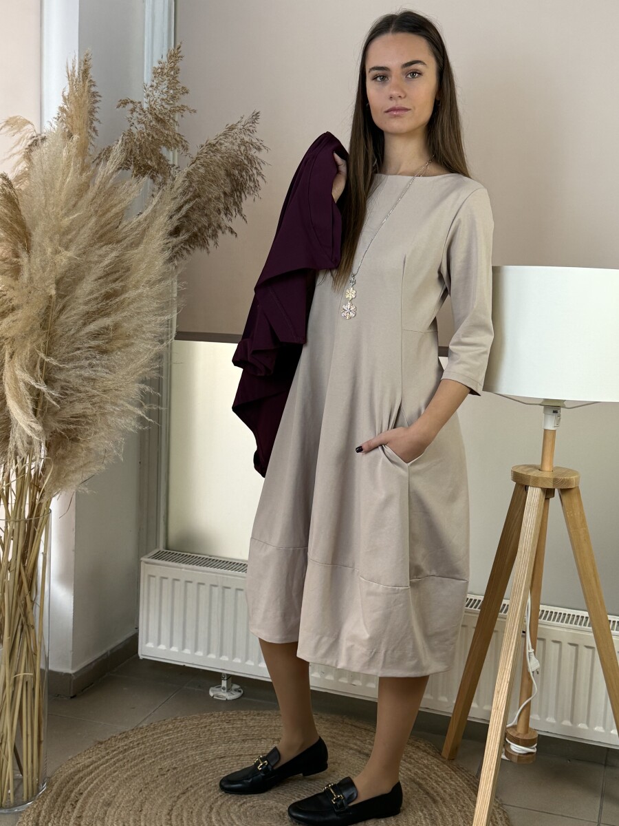 Zsebes hagymaruha - bézs - Kép 9