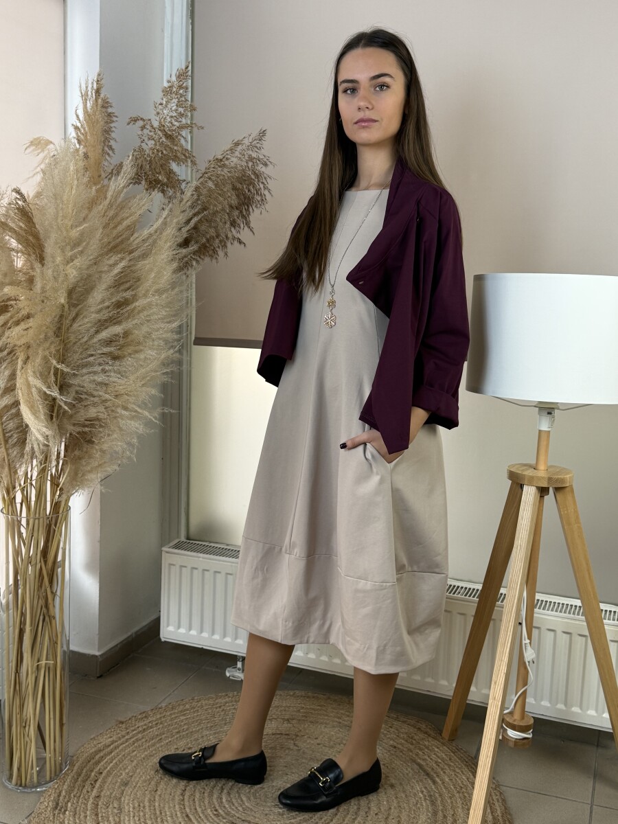 Zsebes hagymaruha - bézs - Kép 2