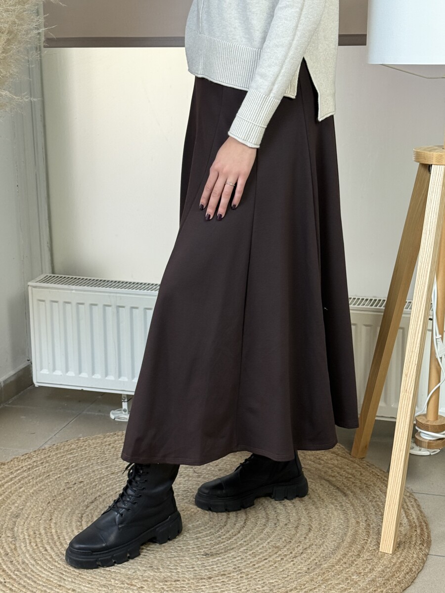 Harang alakú szoknya - csokibarna - Kép 10