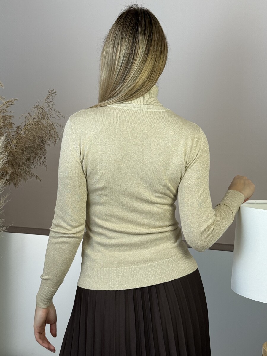 Csillogós garbó - krém - Kép 16