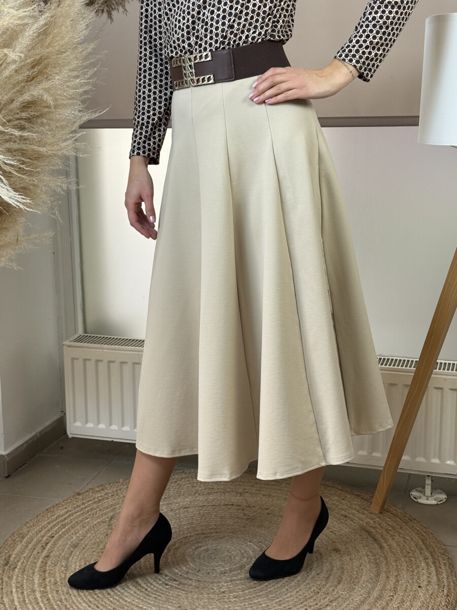 Harang alakú szoknya - krém - Kép 9