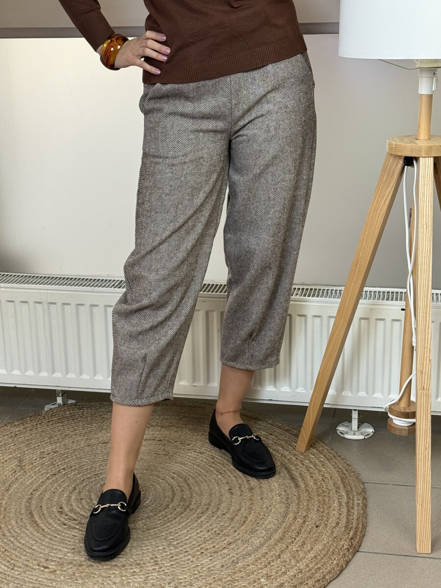 Mom fit szövetnadrág - camel - Kép 4