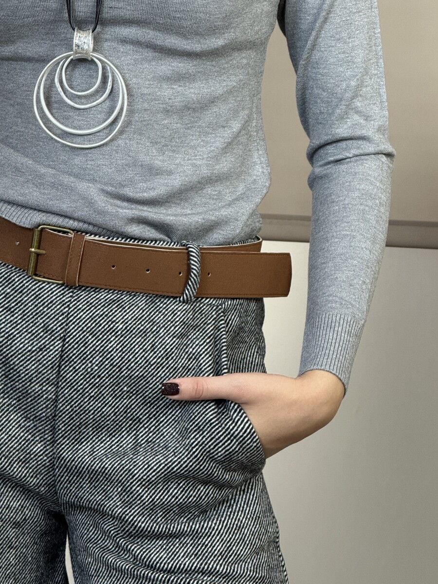 Mom fit szövetnadrág - fekete - Kép 8