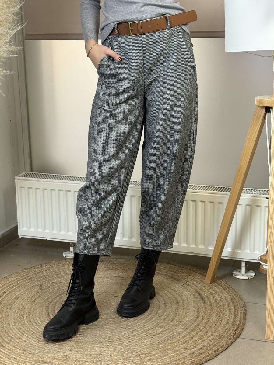 Mom fit szövetnadrág - fekete - Kép 9