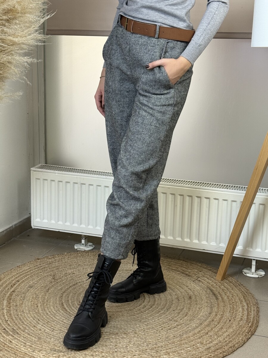 Mom fit szövetnadrág - fekete - Kép 16