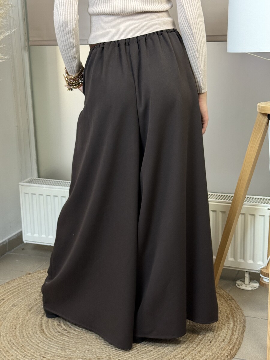 Öves nadrágszoknya - barna - Kép 16