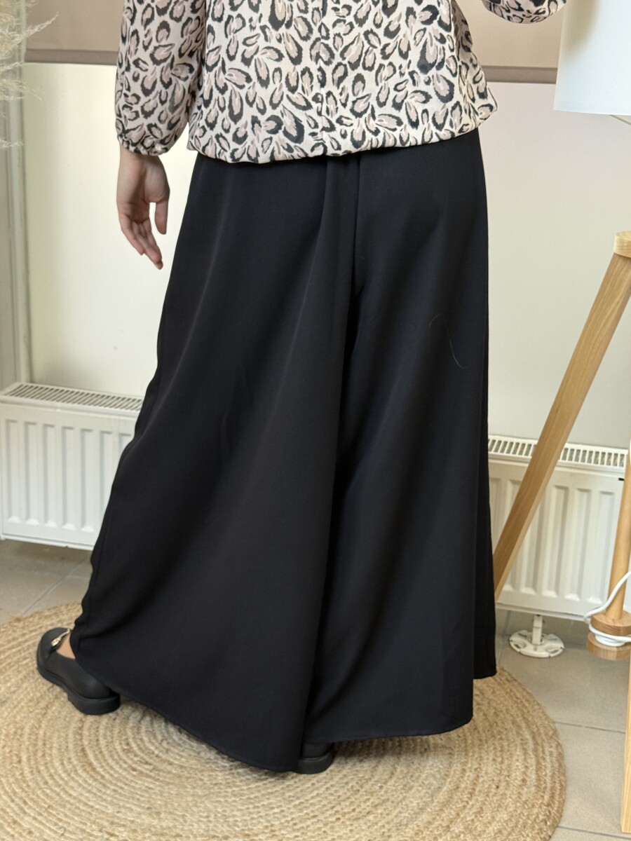 Öves nadrágszoknya - fekete - Kép 14