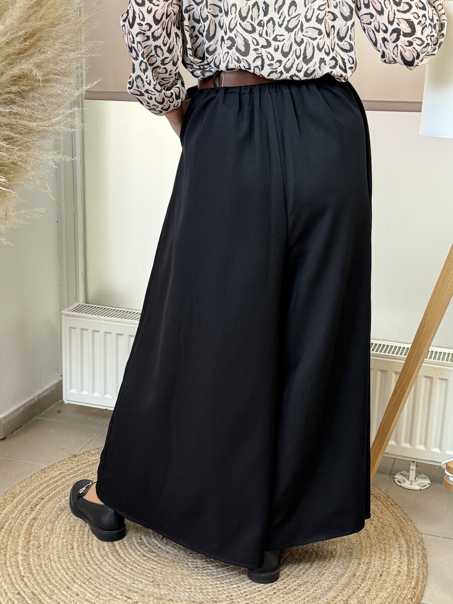 Öves nadrágszoknya - fekete - Kép 11