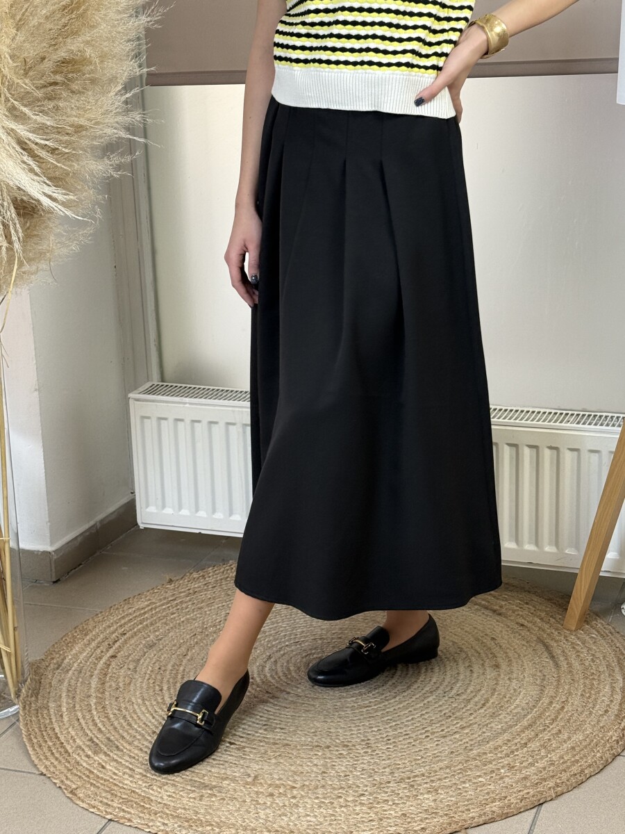 Öves szoknya - fekete - Kép 10