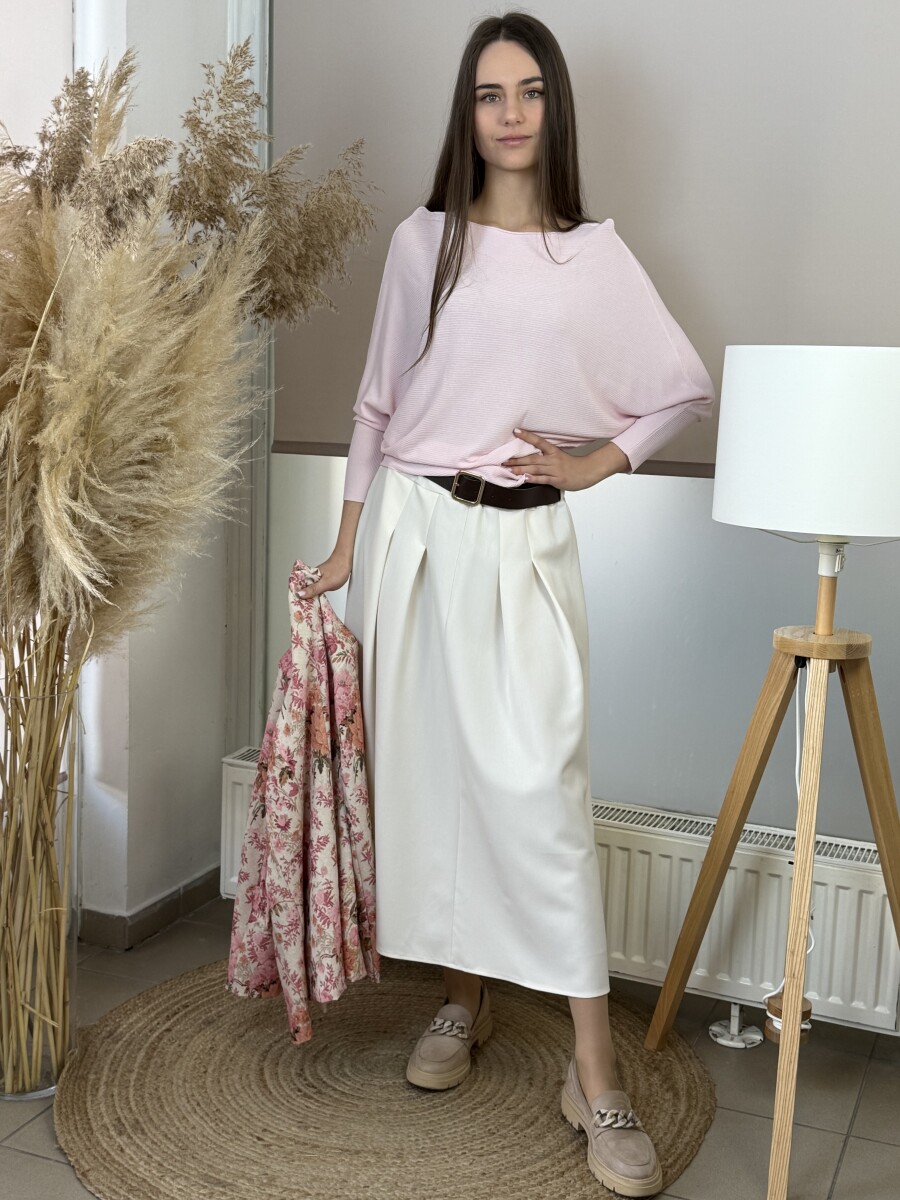 Öves szoknya - krém - Kép 15