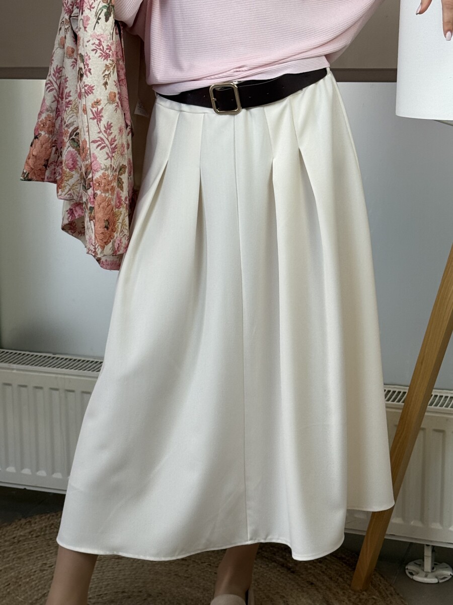 Öves szoknya - krém - Kép 6