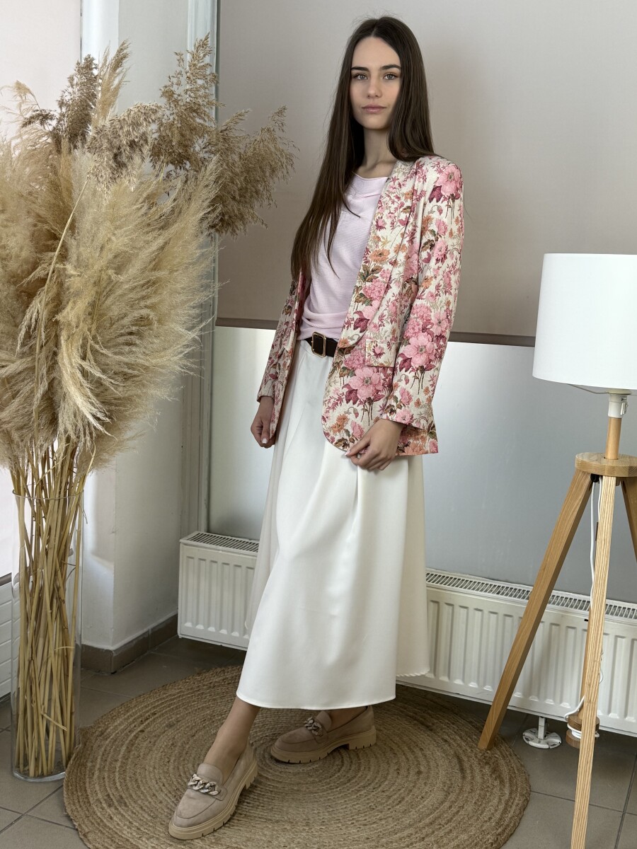 Öves szoknya - krém - Kép 2