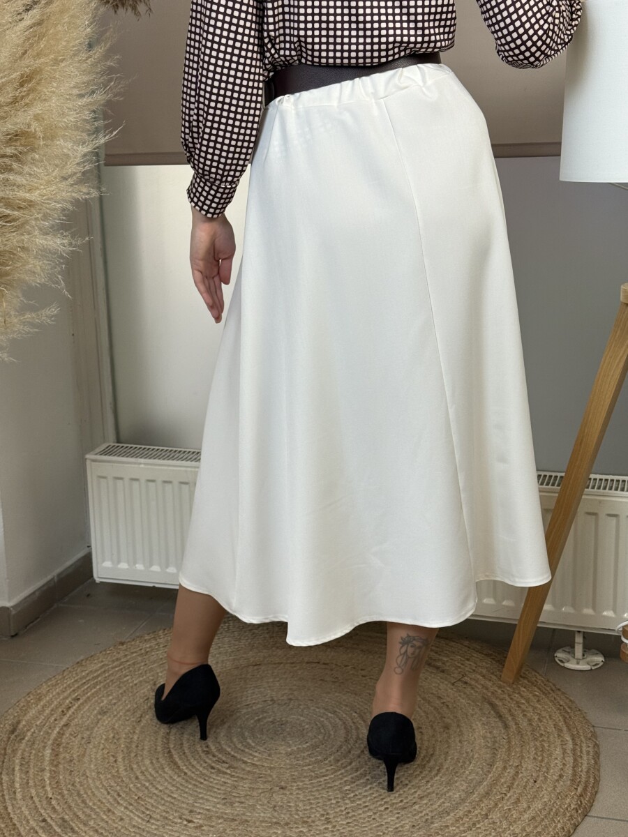 Öves szoknya - krém - Kép 13