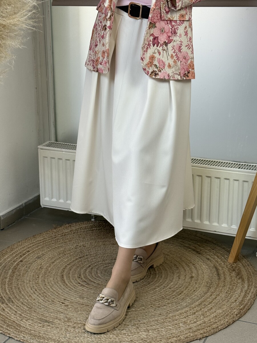 Öves szoknya - krém - Kép 3