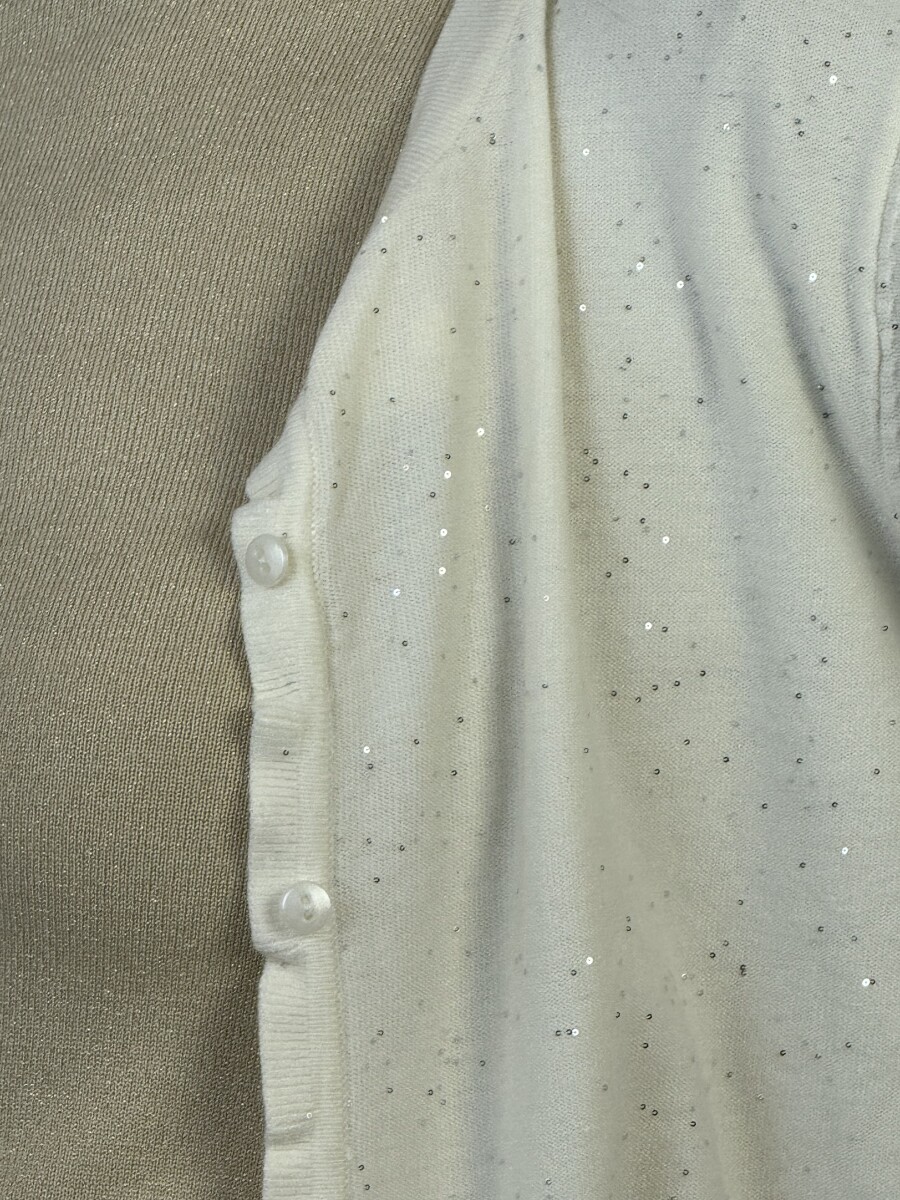 Fodros kardigán - krém - Kép 6