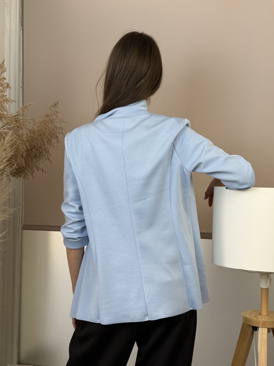 Gomb nélküli zakó - világoskék - Kép 6