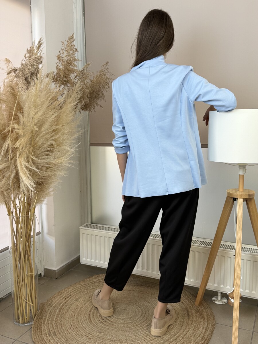 Gomb nélküli zakó - világoskék - Kép 9