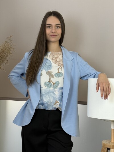 Gomb nélküli zakó - világoskék