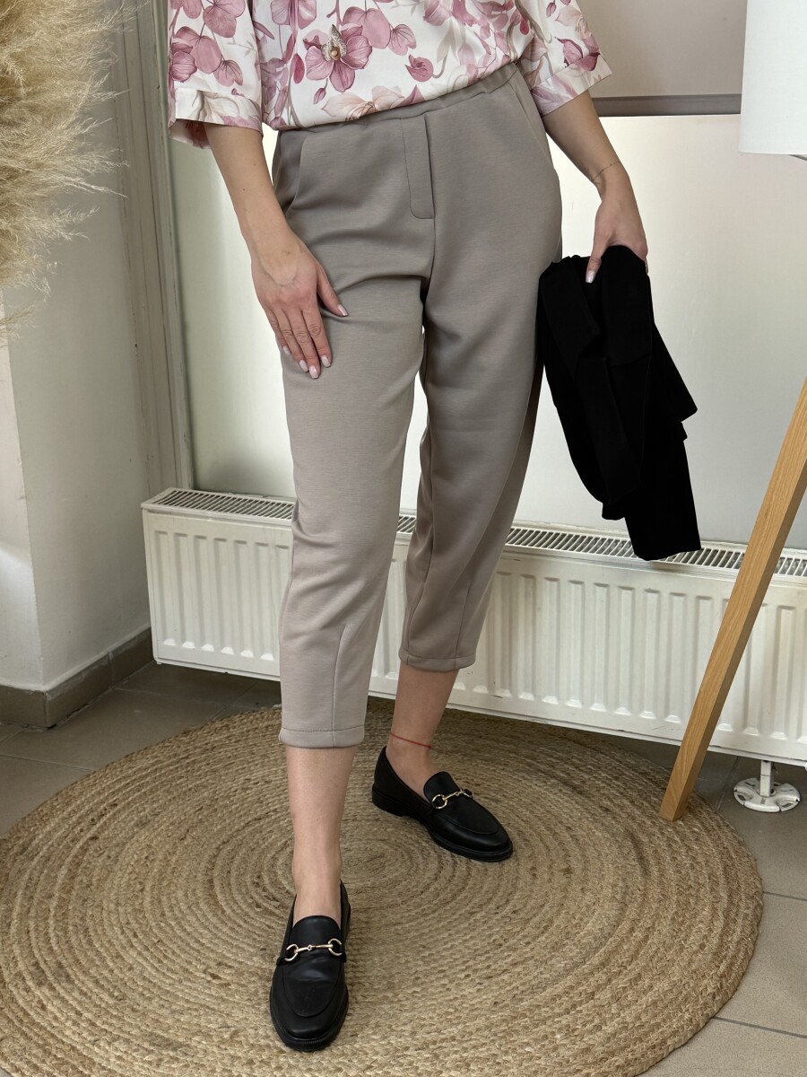 Zsebes lezser nadrág - homok - Kép 18