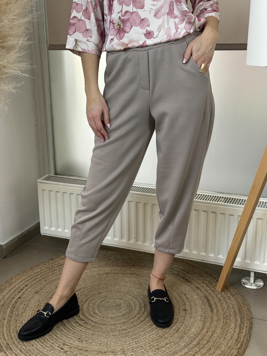 Zsebes lezser nadrág - homok - Kép 4