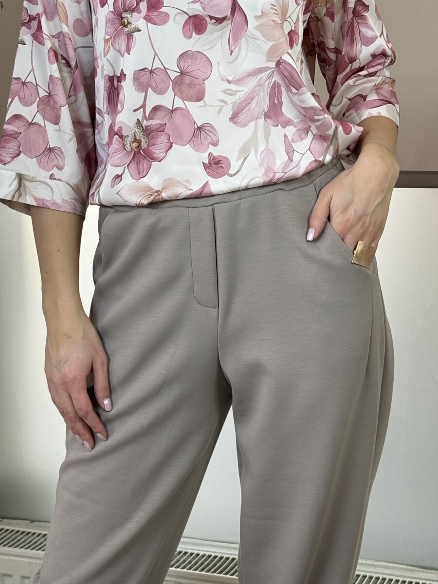 Zsebes lezser nadrág - homok - Kép 5