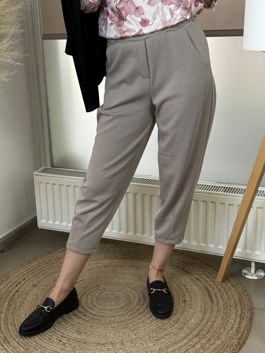 Zsebes lezser nadrág - homok - Kép 9