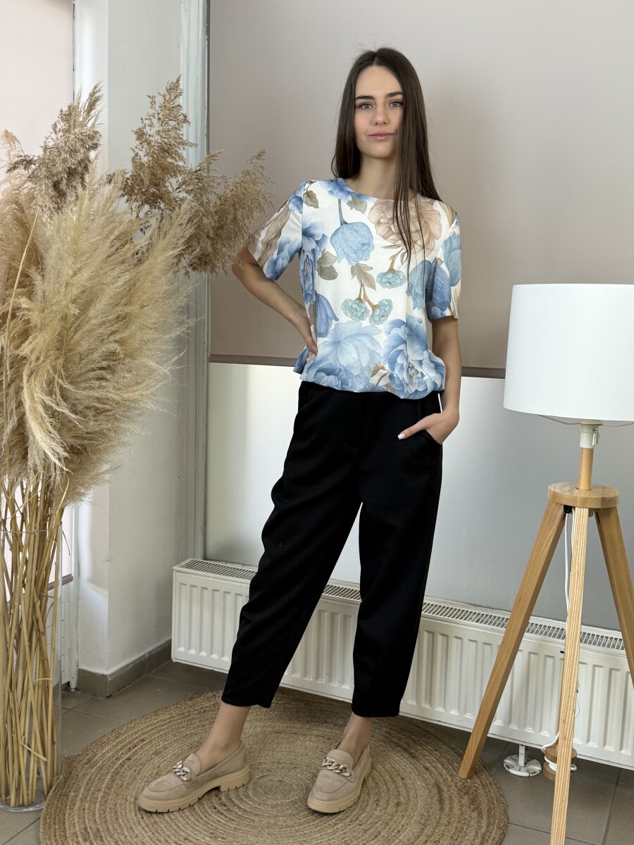 Zsebes lezser nadrág - fekete - Kép 6