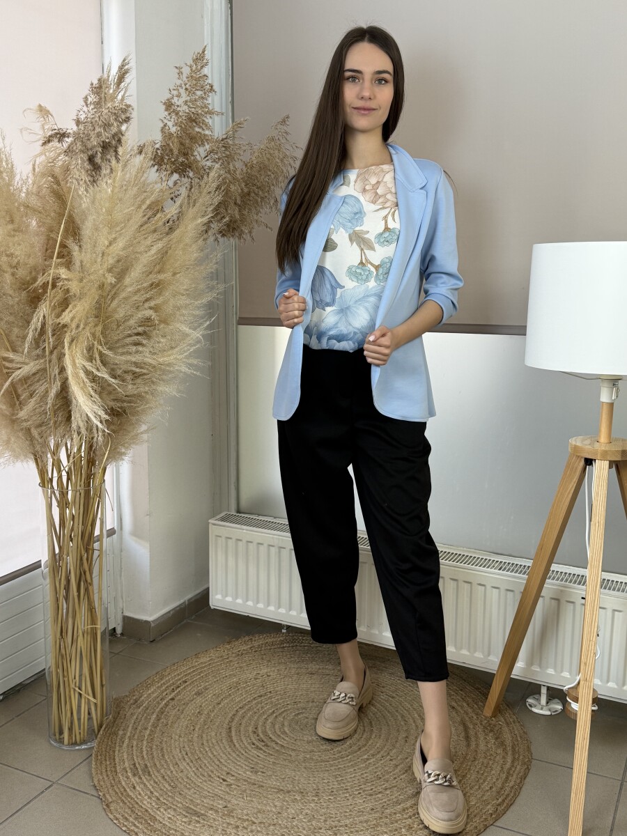 Zsebes lezser nadrág - fekete - Kép 14