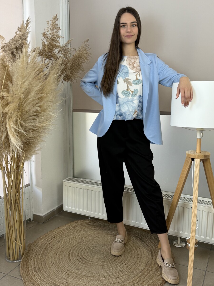 Zsebes lezser nadrág - fekete - Kép 5