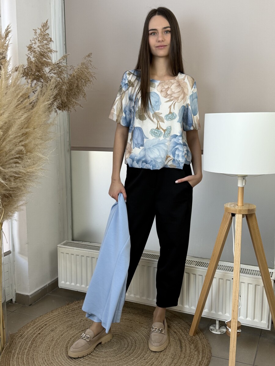 Zsebes lezser nadrág - fekete - Kép 9