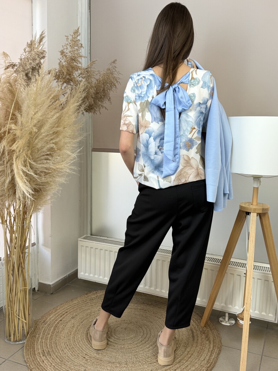 Zsebes lezser nadrág - fekete - Kép 15