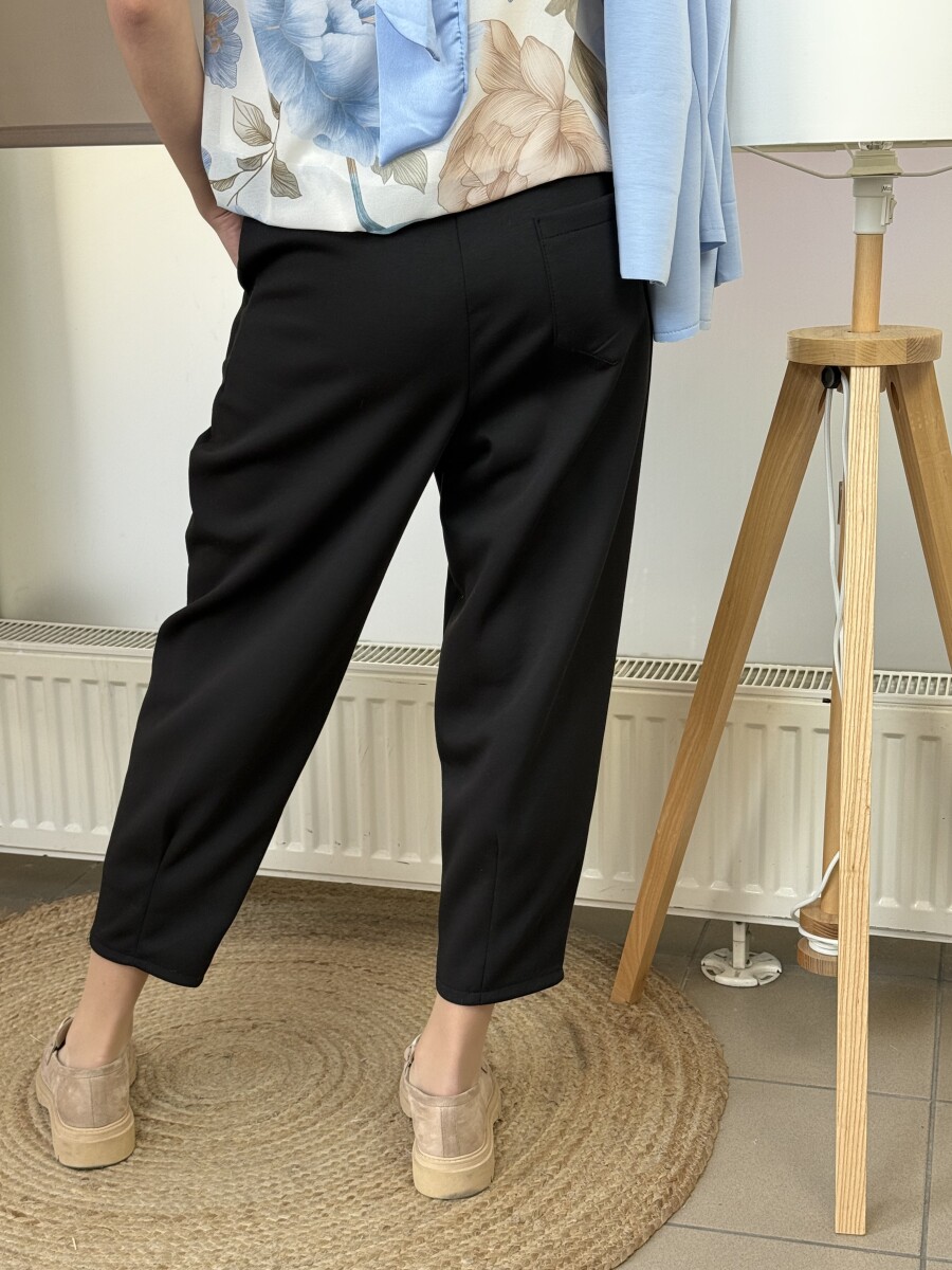 Zsebes lezser nadrág - fekete - Kép 16