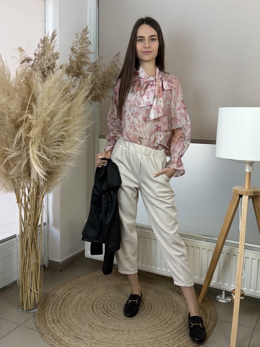 Zsebes lezser nadrág - bézs - Kép 9