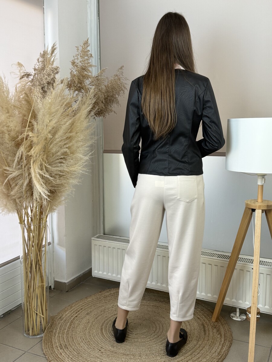 Zsebes lezser nadrág - bézs - Kép 6