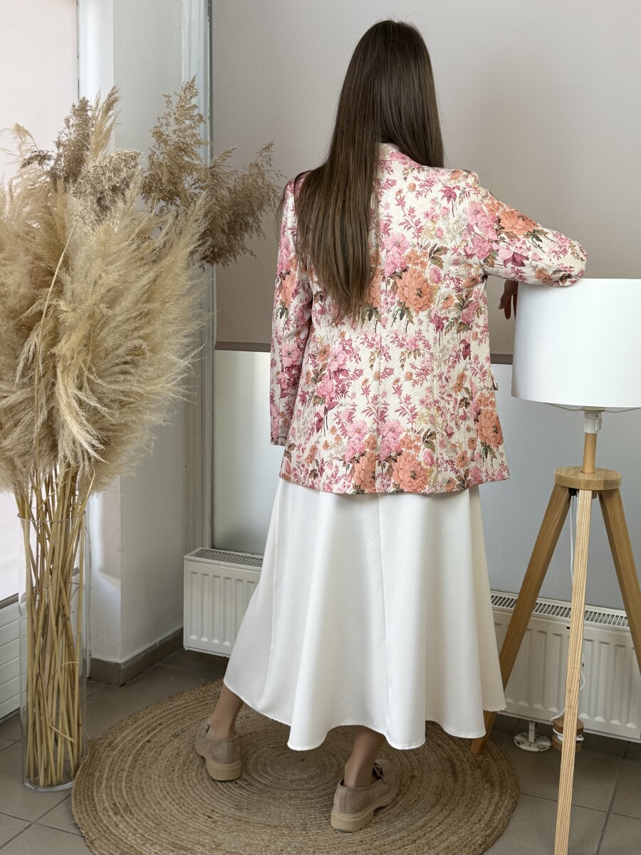 Virágos zakó - rózsaszín - Kép 18