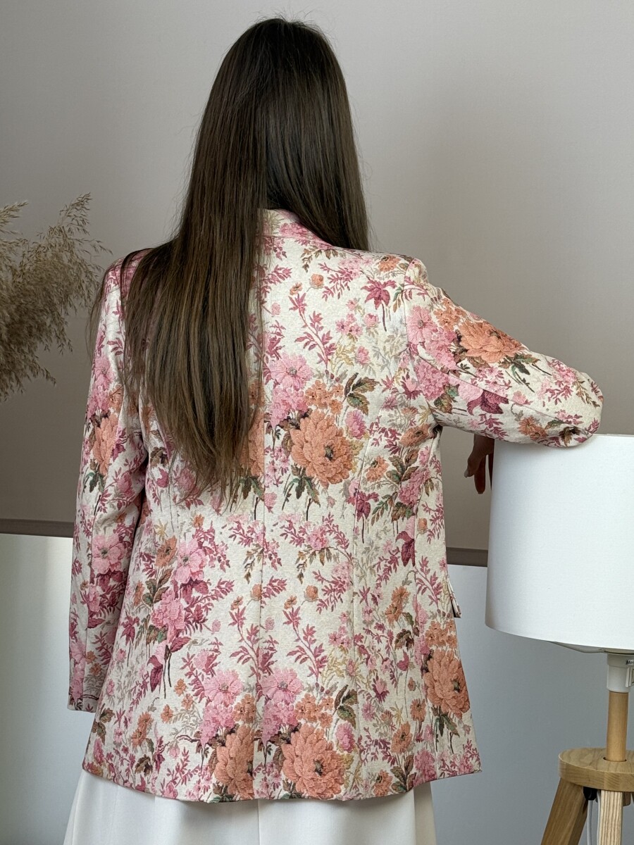 Virágos zakó - rózsaszín - Kép 17
