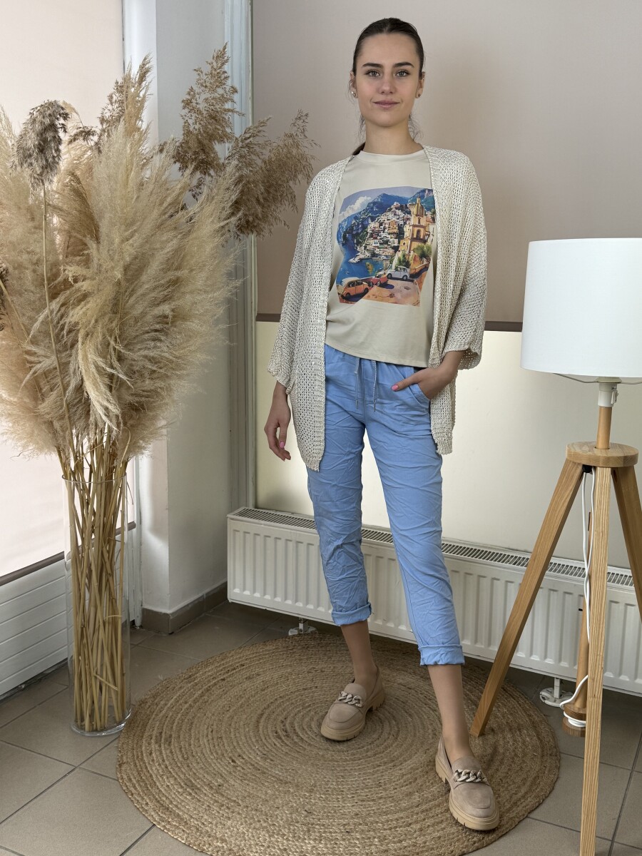 Horgolt kardigán - bézs - Kép 5