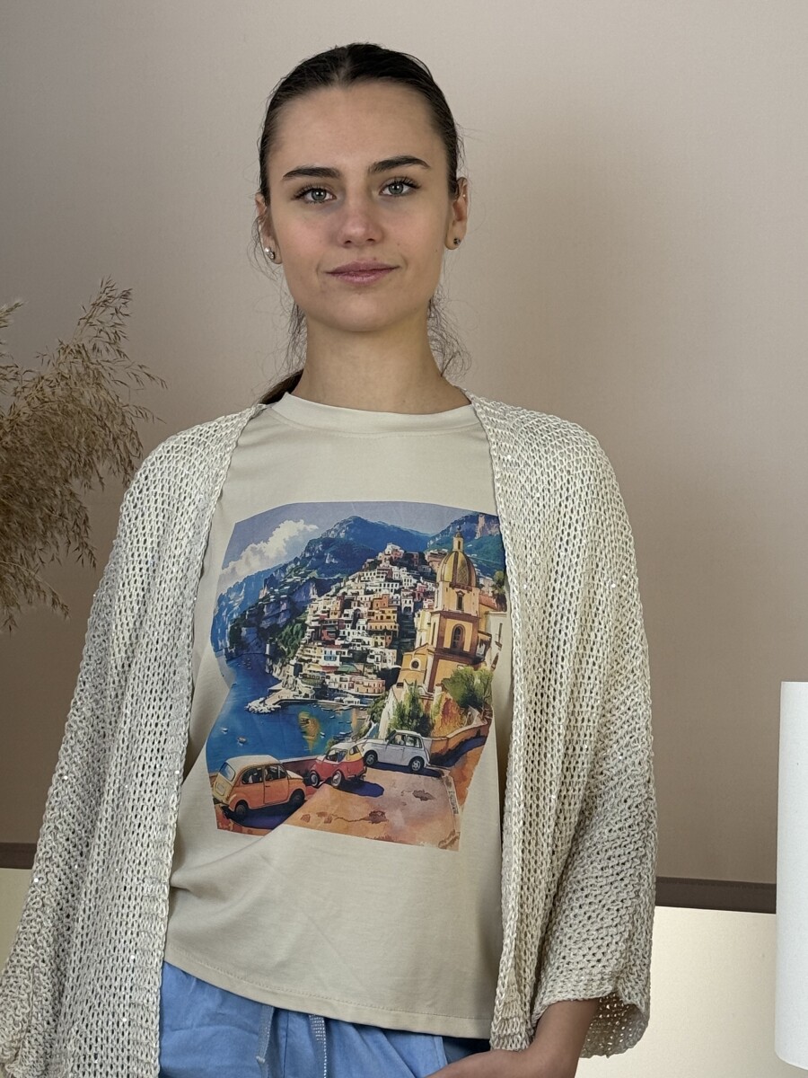 Horgolt kardigán - bézs - Kép 9