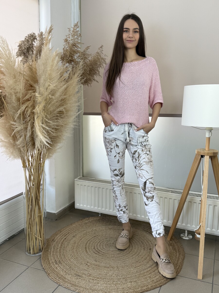 Horgolt pulóver - rózsaszín - Kép 11