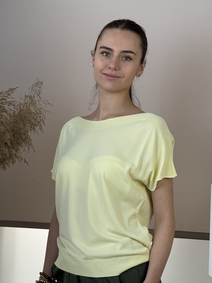 Rövid ujjú vékony felső - sárga - Kép 2