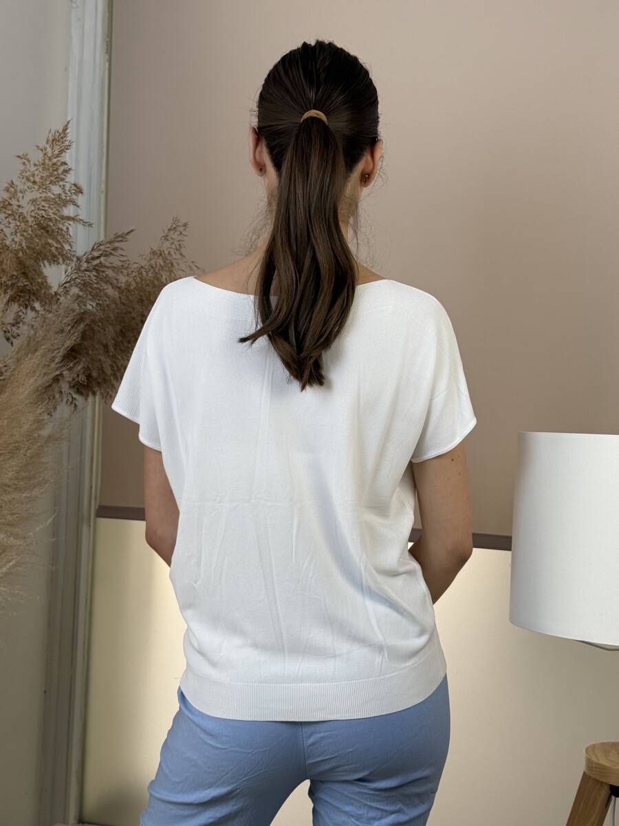 Rövid ujjú vékony felső - fehér - Kép 11