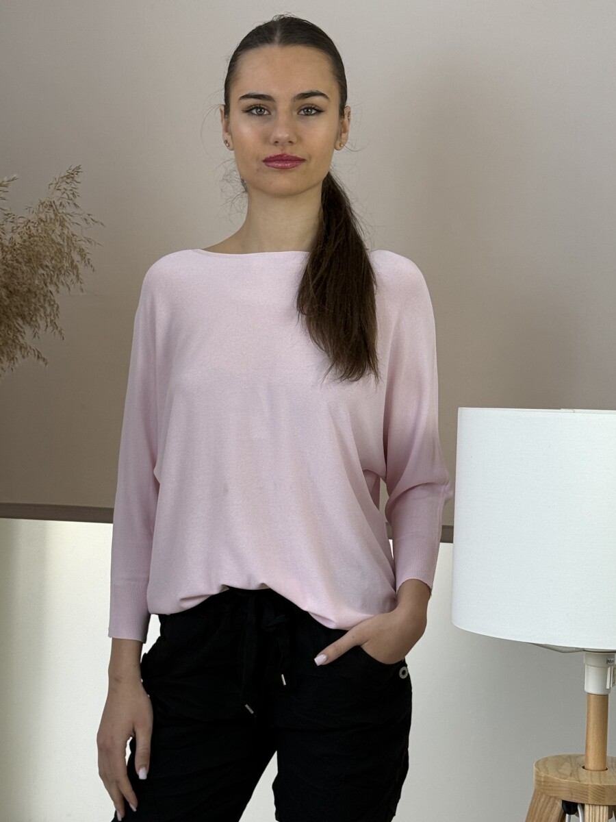 Vékony kötött pulóver - rózsaszín - Kép 6