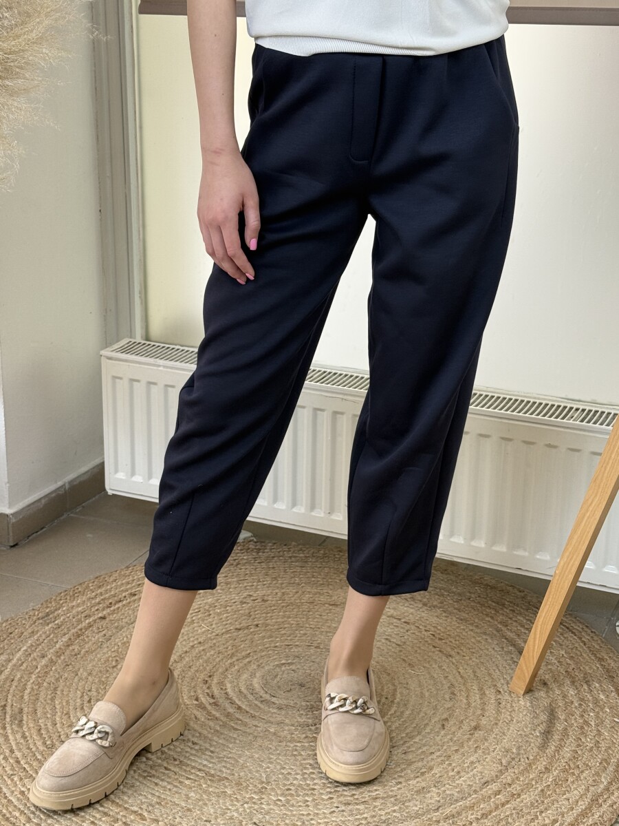 Zsebes lezser nadrág - sötétkék - Kép 11