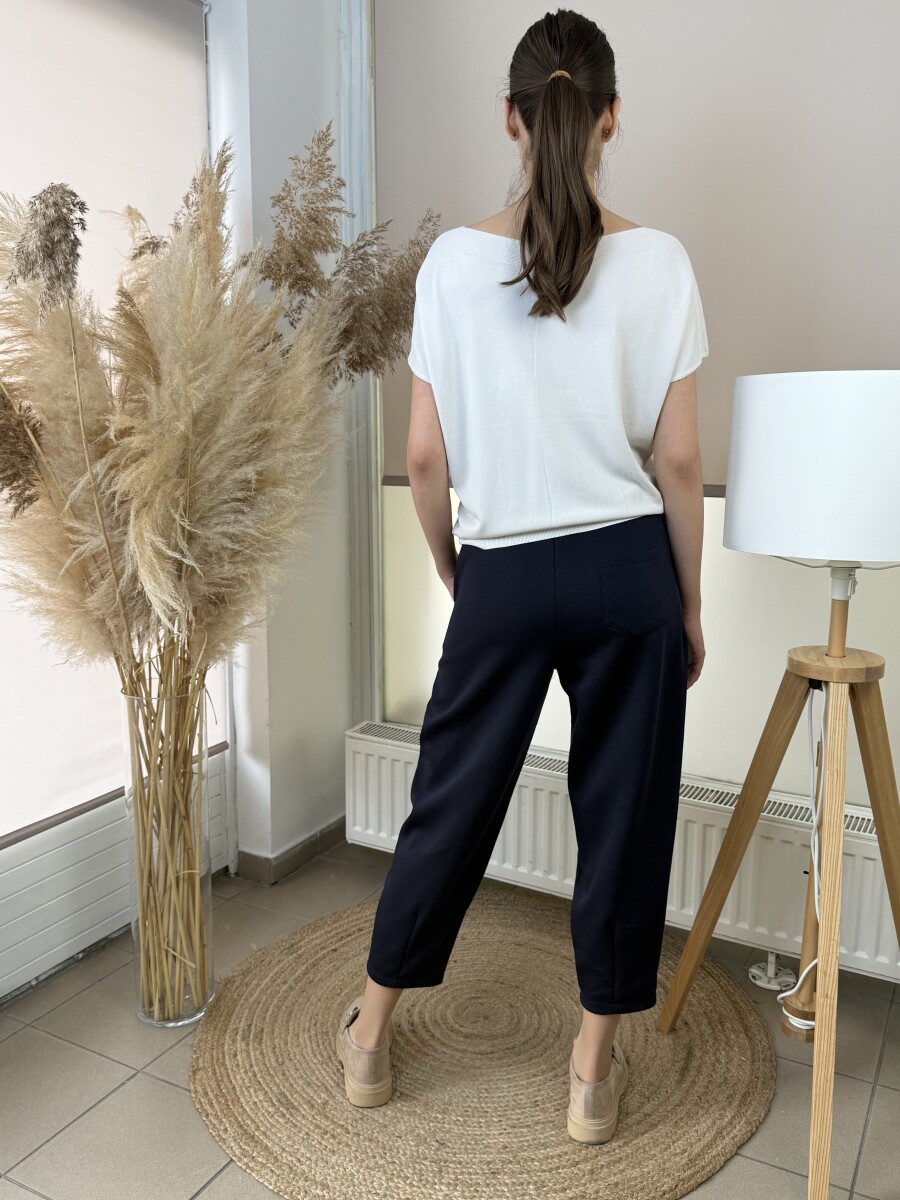 Zsebes lezser nadrág - sötétkék - Kép 7