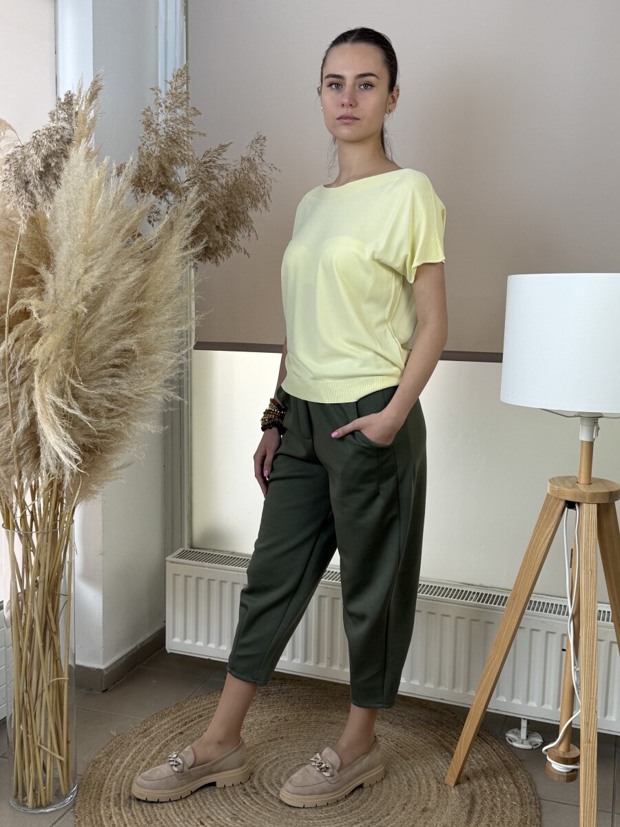 Zsebes lezser nadrág - khaki - Kép 2