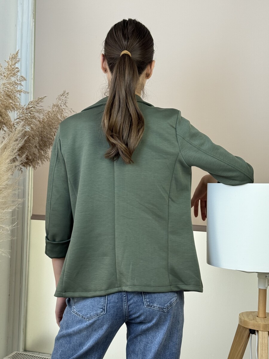 Gombos lezser blézer - khaki - Kép 12